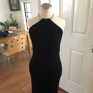 Black velvet dress